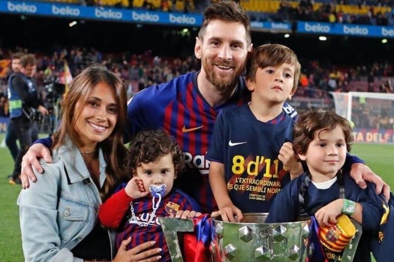 Hình ảnh gia đình hạnh phúc của Messi