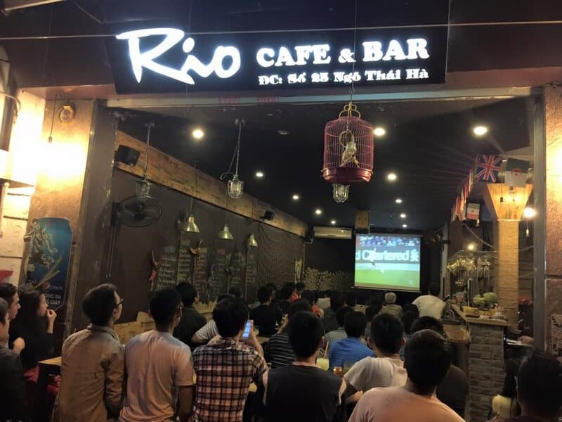 Rio Cafe Bar là một địa điểm xem đá bóng tại Hà Nội